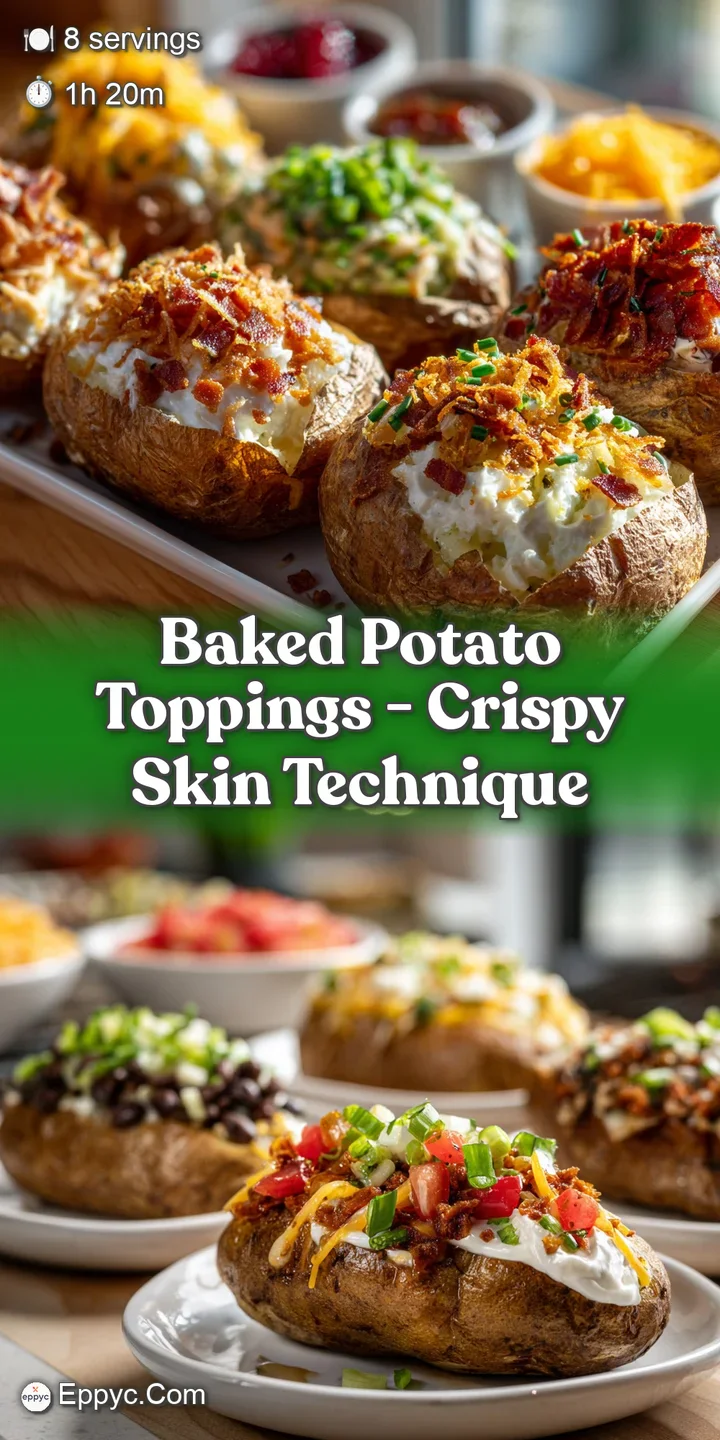 Close-up of a baked potato overflowing with creamy, melted cheddar. Fresh chives add a burst of green. Soft, pillowy potat...