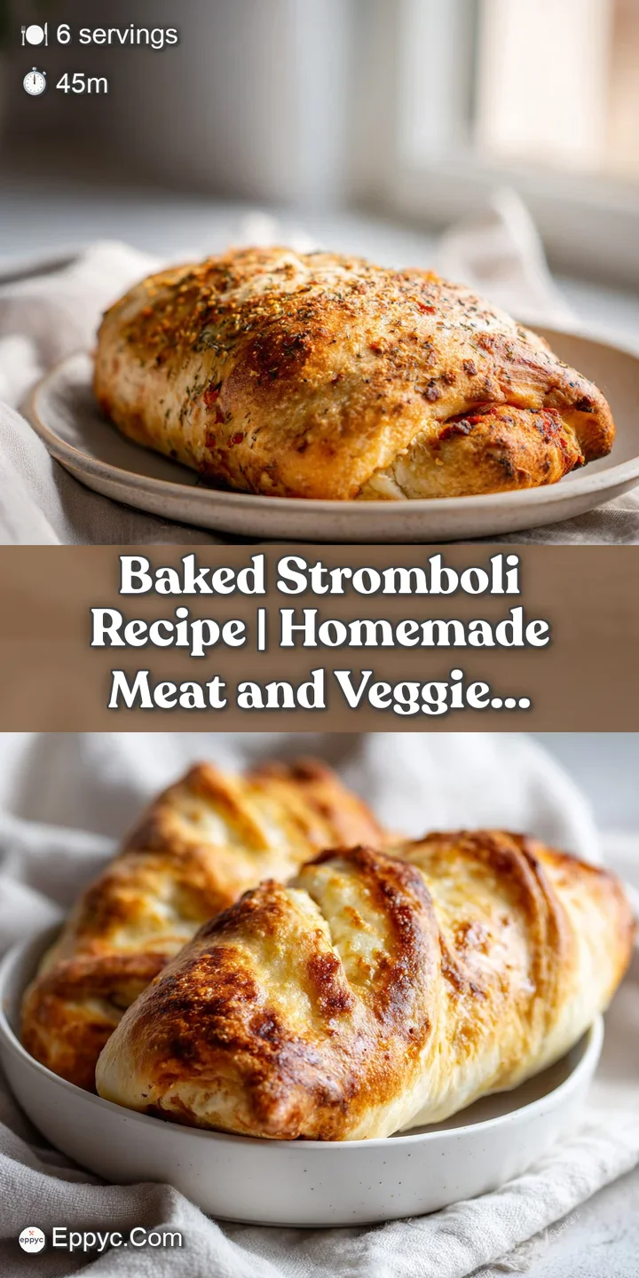 A cross-section of a fluffy, baked stromboli, showing layers of melted cheese, pink salami, and herbs, with a golden crust.