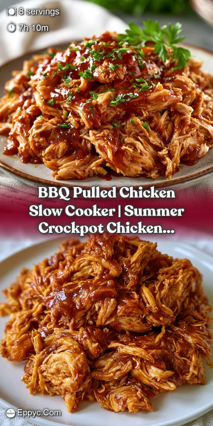 Close-up of glistening, mahogany-colored shredded chicken with a sticky, rich sauce and steam rising softly.
