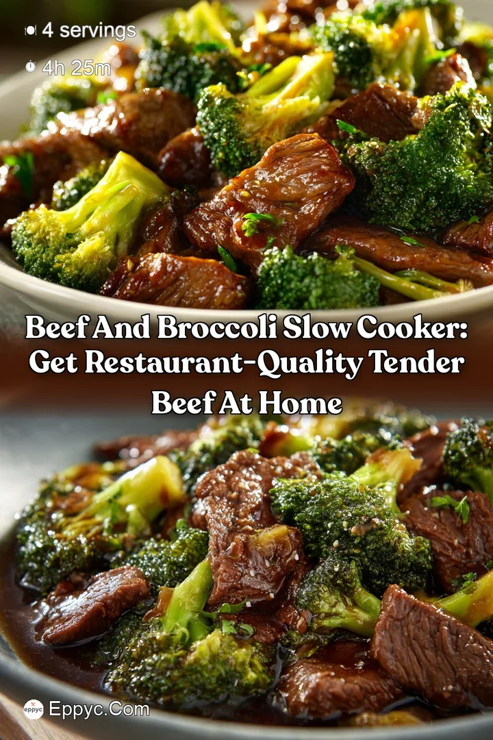 Beef and Broccoli Slow Cooker: Get Restaurant-Quality Tender Beef at Home