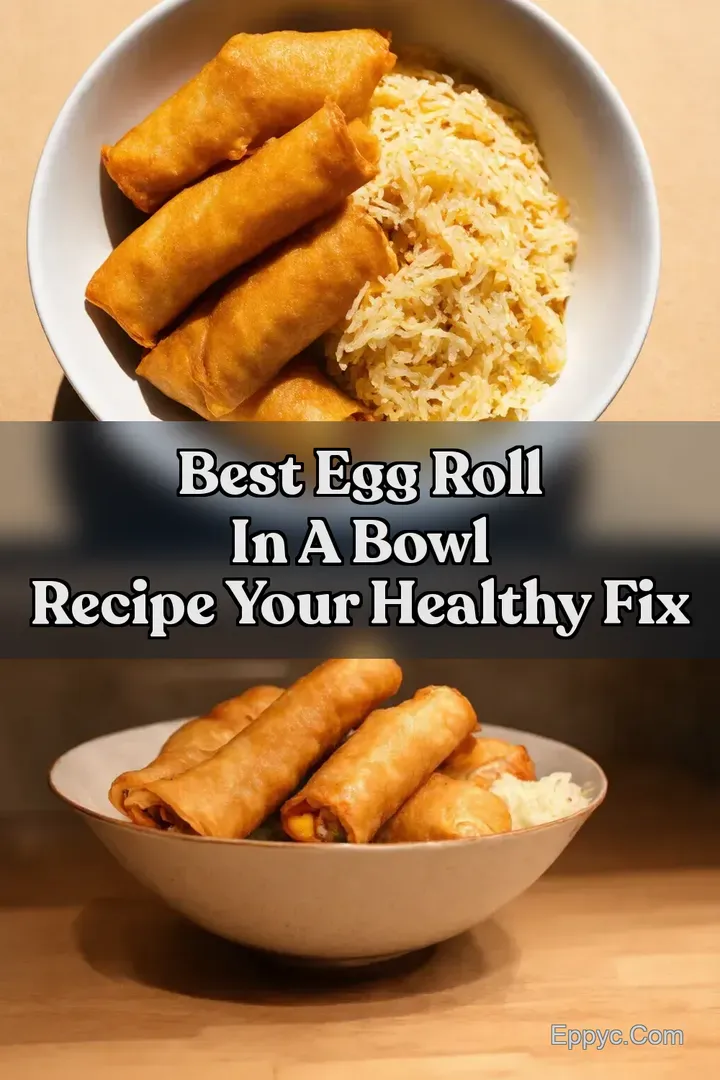 Best Egg Roll in a Bowl Recipe Your Healthy Fix : PIN FOR LATER Best Egg Roll in a Bowl Recipe Your Healthy Fix