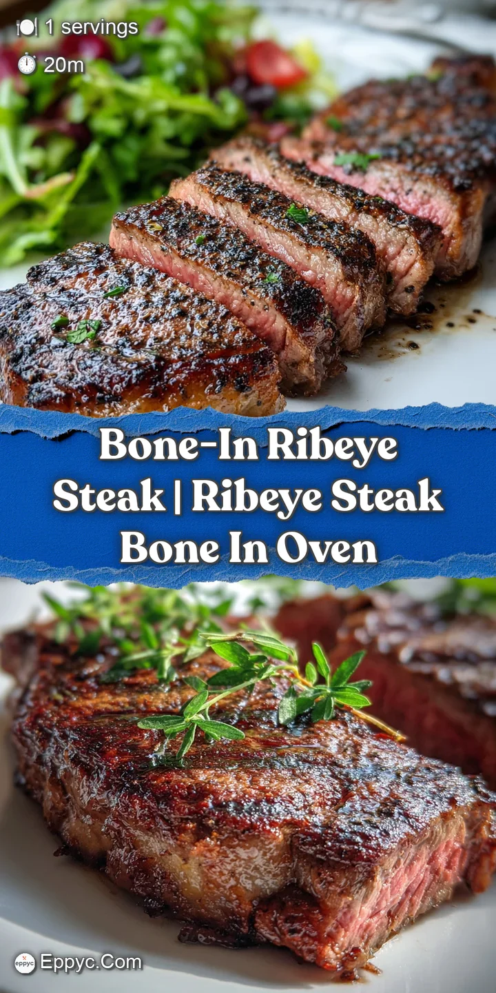 Close-up of a pan-seared ribeye steak showing a rich, brown crust and tender, pink interior. Dripping with flavorful melte...