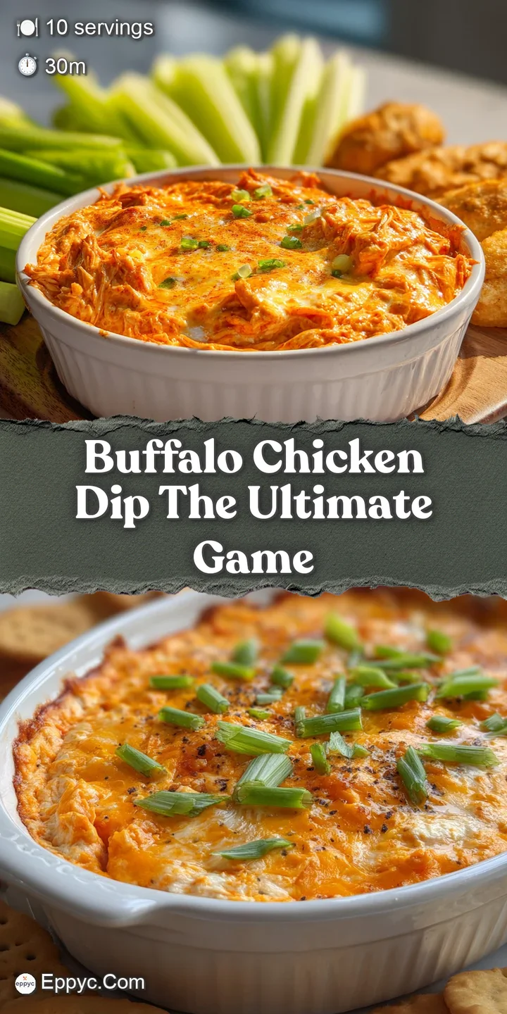 Close-up shot of warm, spicy buffalo chicken dip with melted cheese; enticing textures and visible steam rising from the d...