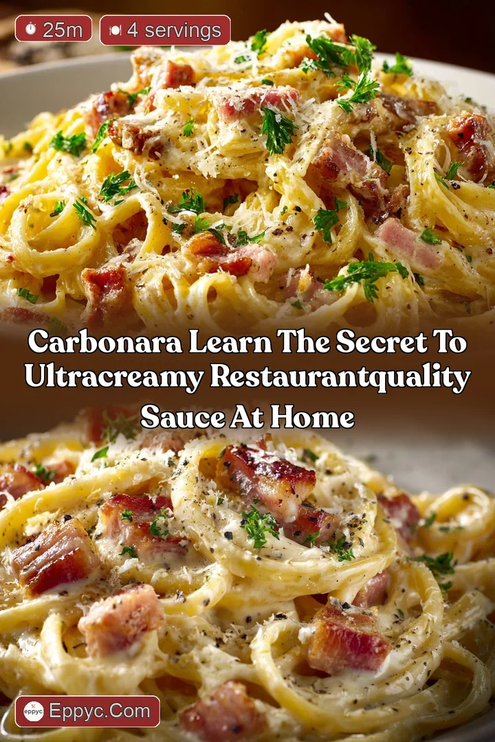 Carbonara Learn the Secret to UltraCreamy RestaurantQuality Sauce at Home