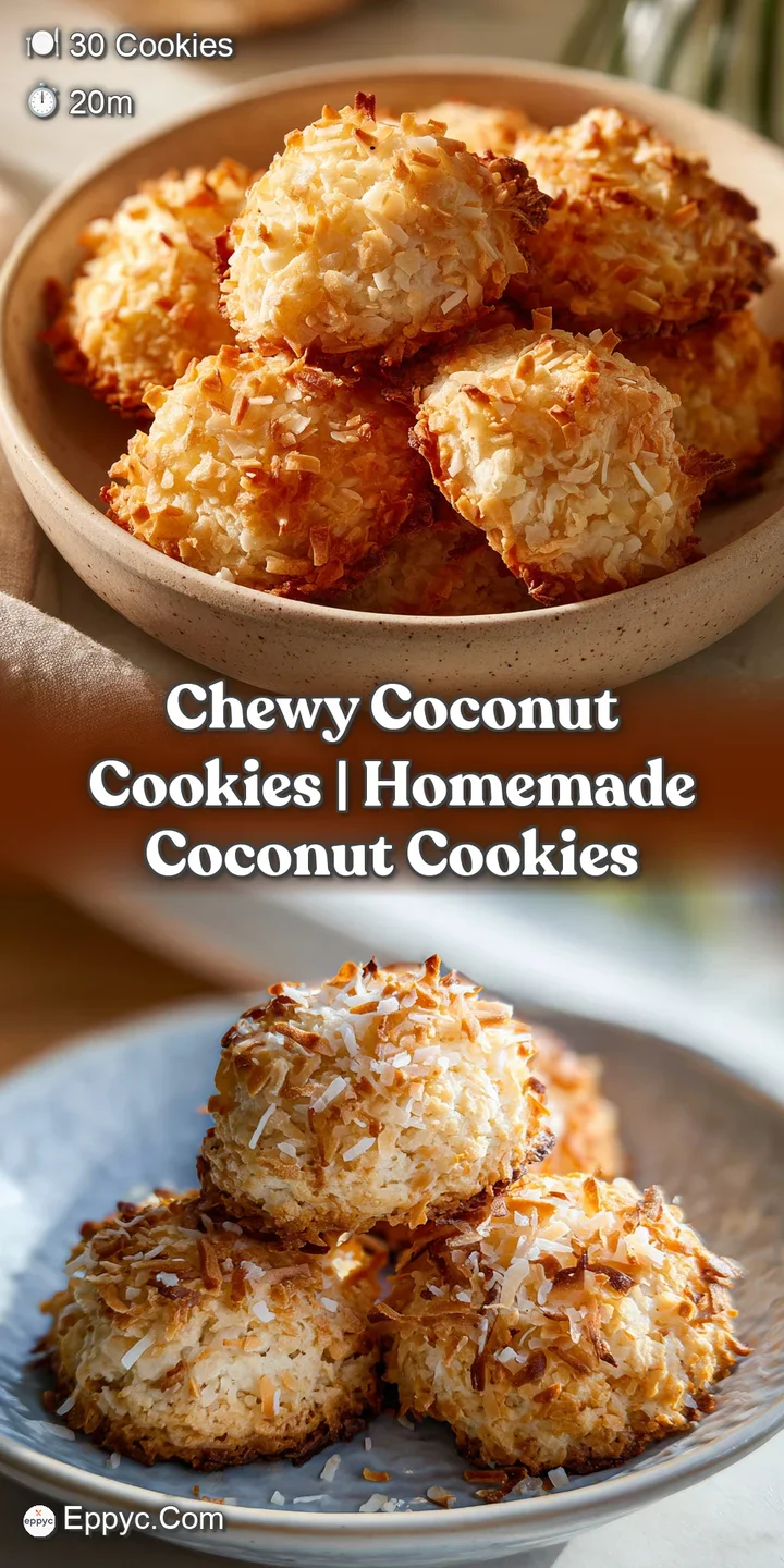 Macro shot of a golden-brown treat showing a moist, chewy interior and crispy, toasted coconut texture on the edges.