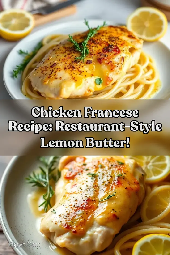Chicken Francese Recipe: Restaurant-Style Lemon Butter! : PIN FOR LATER Chicken Francese Recipe: Restaurant-Style Lemon Butter!