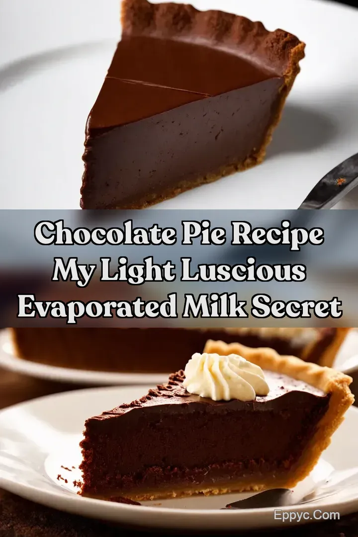 Chocolate Pie Recipe My Light Luscious Evaporated Milk Secret