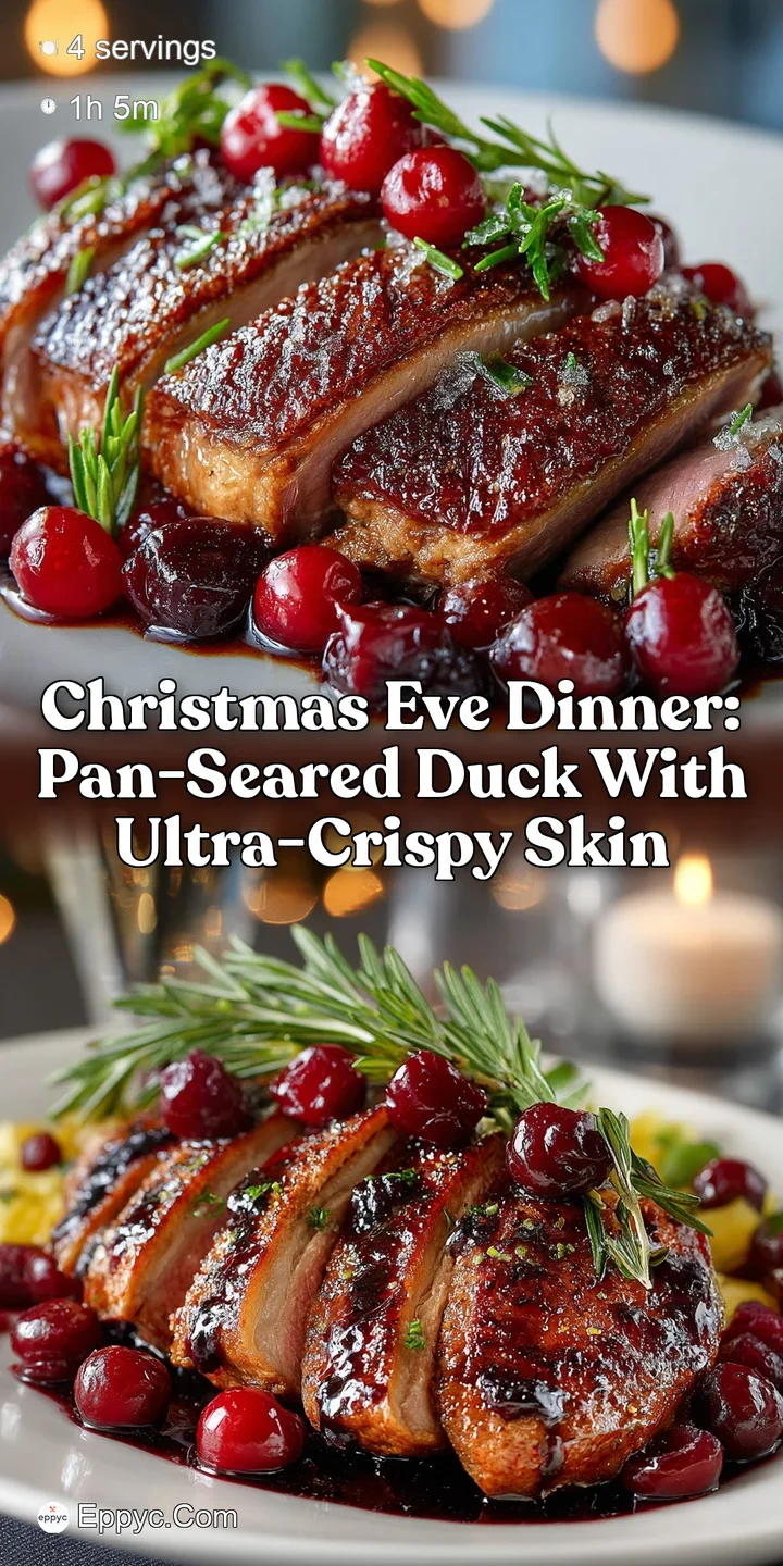 Christmas Eve Dinner: Pan-Seared Duck with Ultra-Crispy Skin