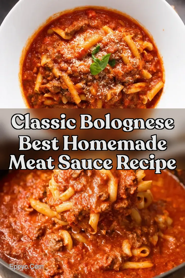 Classic Bolognese Best Homemade Meat Sauce Recipe : PIN FOR LATER Classic Bolognese Best Homemade Meat Sauce Recipe