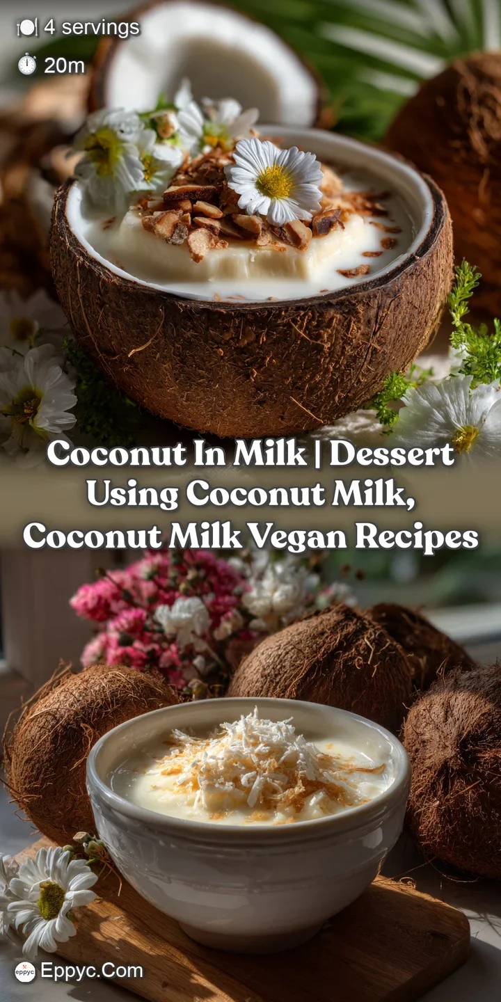 coconut in milk | Dessert Using Coconut Milk Coconut Milk Vegan Recipes