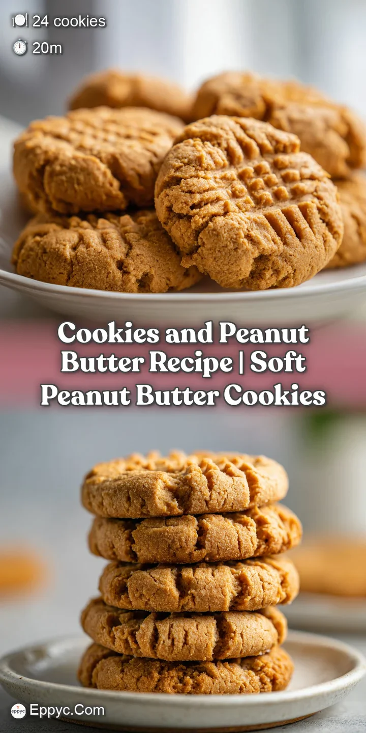 Close-up of a peanut butter cookie revealing a soft, chewy texture and visible peanut pieces. Hints of caramel and toasted...