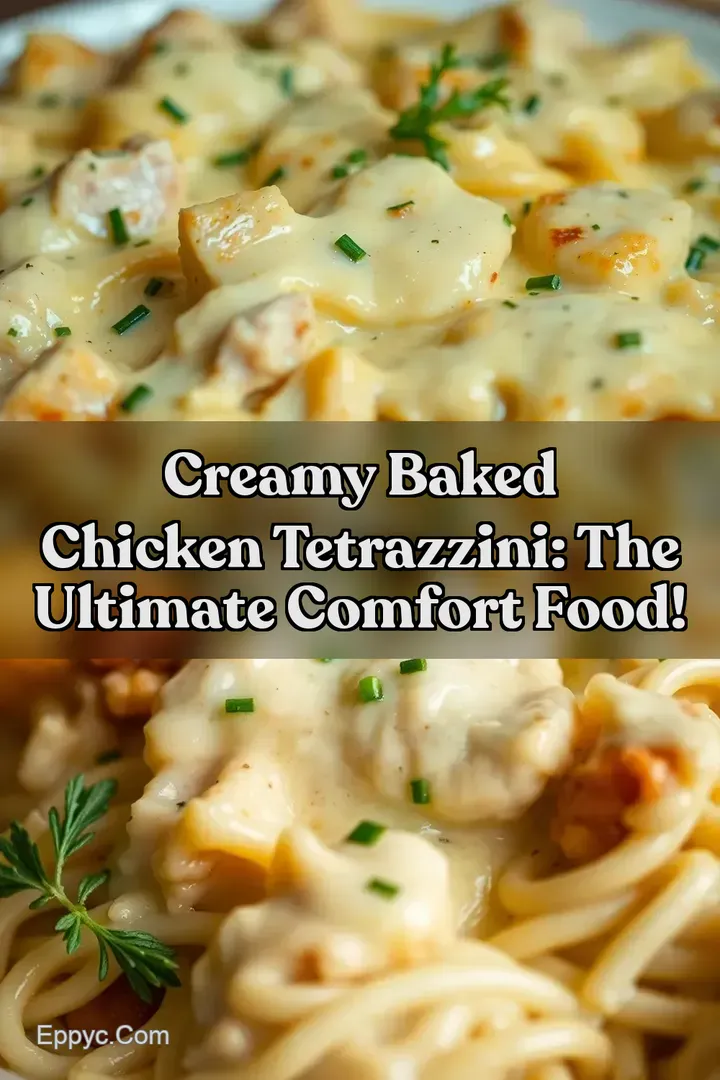 Creamy Baked Chicken Tetrazzini: The Ultimate Comfort Food! : PIN FOR LATER Creamy Baked Chicken Tetrazzini: The Ultimate Comfort Food!