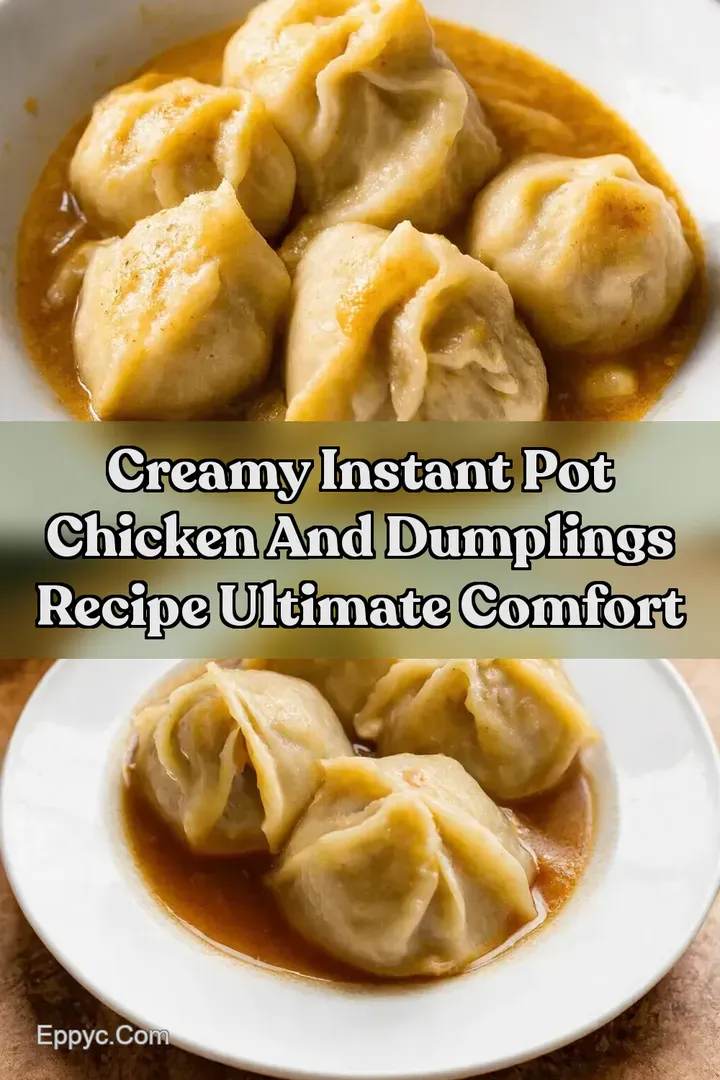 Creamy Instant Pot Chicken And Dumplings Recipe Ultimate Comfort