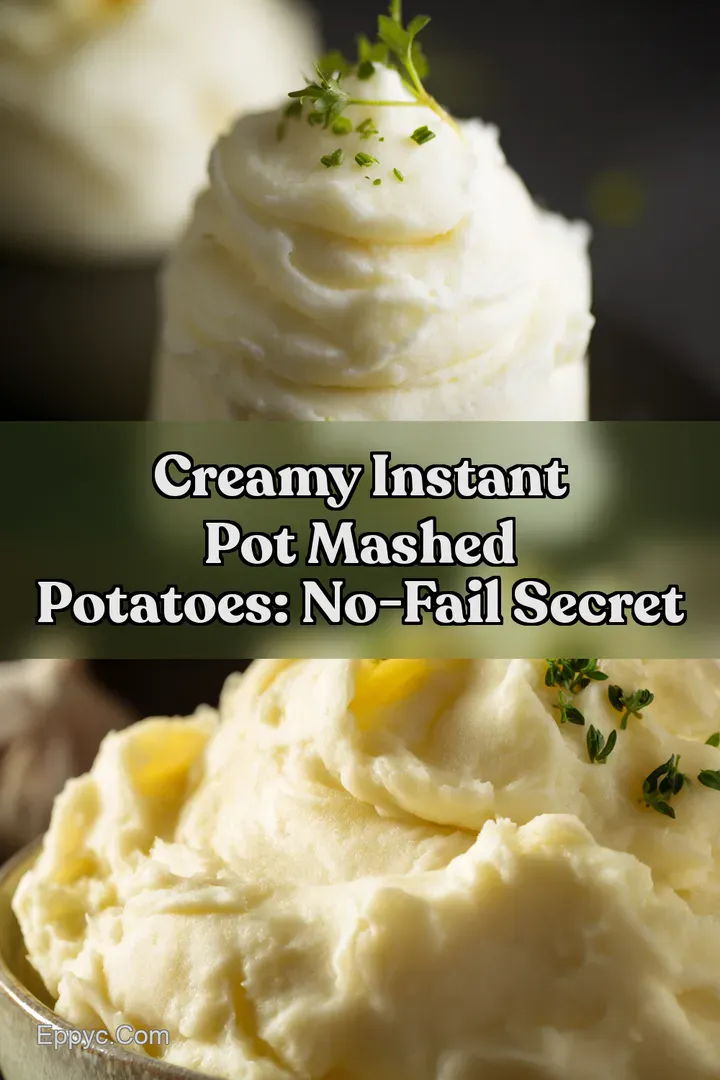 Creamy Instant Pot Mashed Potatoes: No-Fail Secret : PIN FOR LATER Creamy Instant Pot Mashed Potatoes: No-Fail Secret