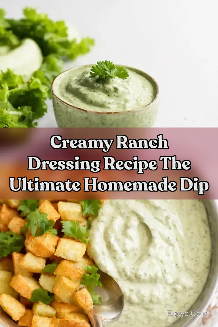 Creamy Ranch Dressing Recipe The Ultimate Homemade Dip : PIN FOR LATER Creamy Ranch Dressing Recipe The Ultimate Homemade Dip