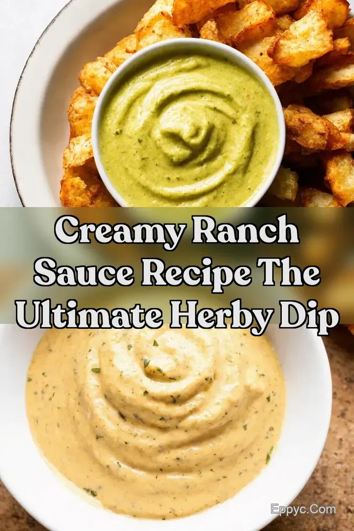 Creamy Ranch Sauce Recipe The Ultimate Herby Dip