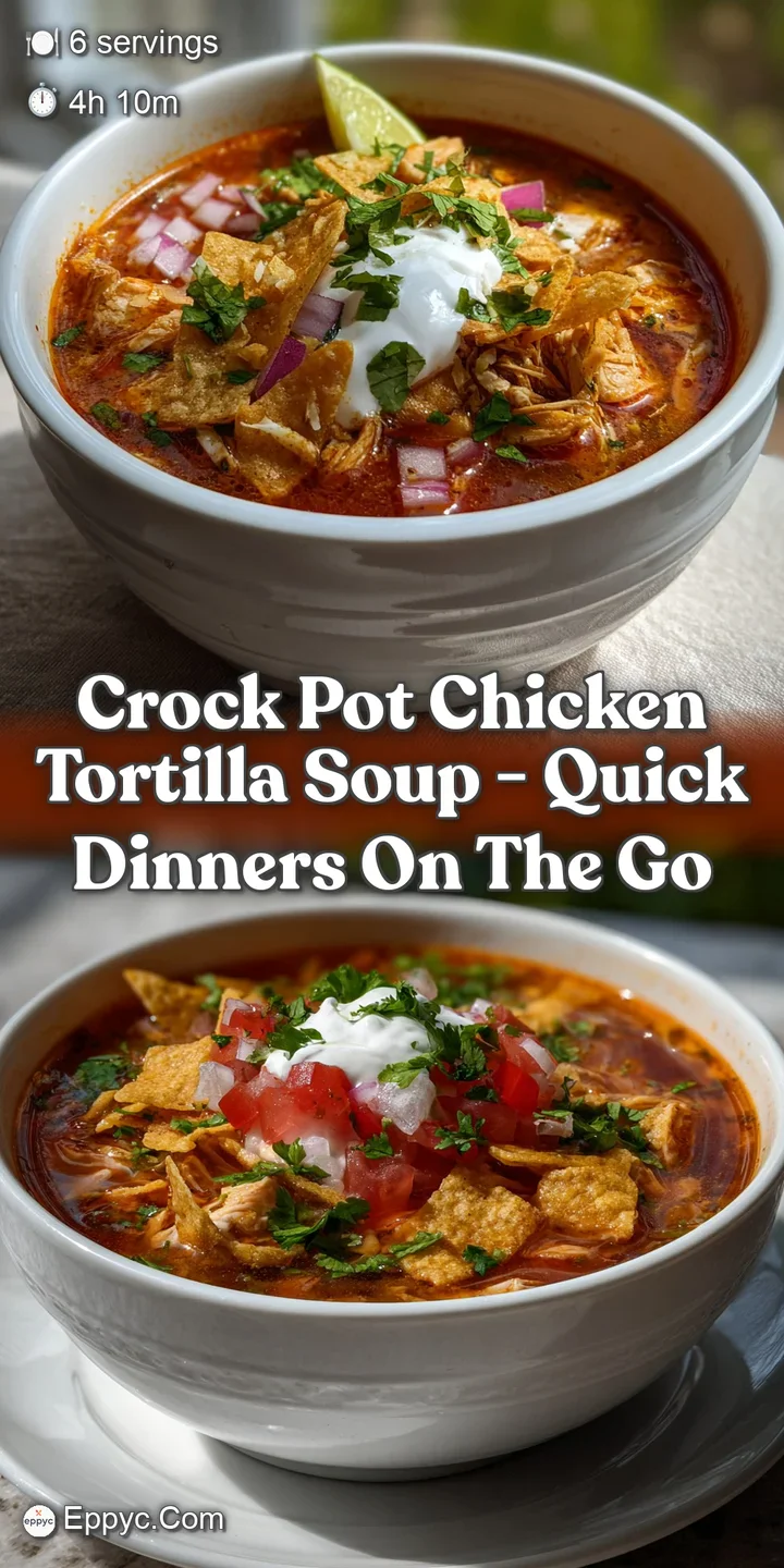 Crock Pot Chicken Tortilla Soup - Quick Dinners On The Go