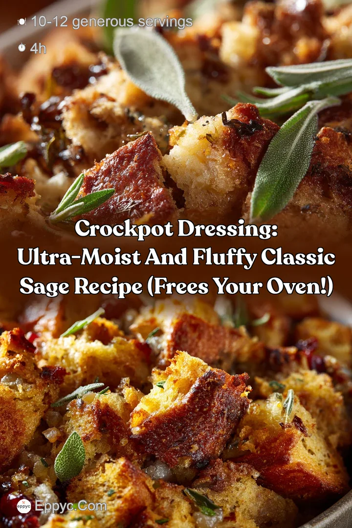 Crockpot Dressing: Ultra-Moist and Fluffy Classic Sage Recipe (Frees Your Oven!)