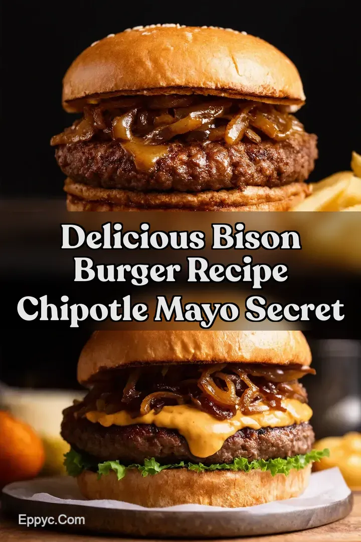 Delicious bison burger recipe Chipotle Mayo Secret