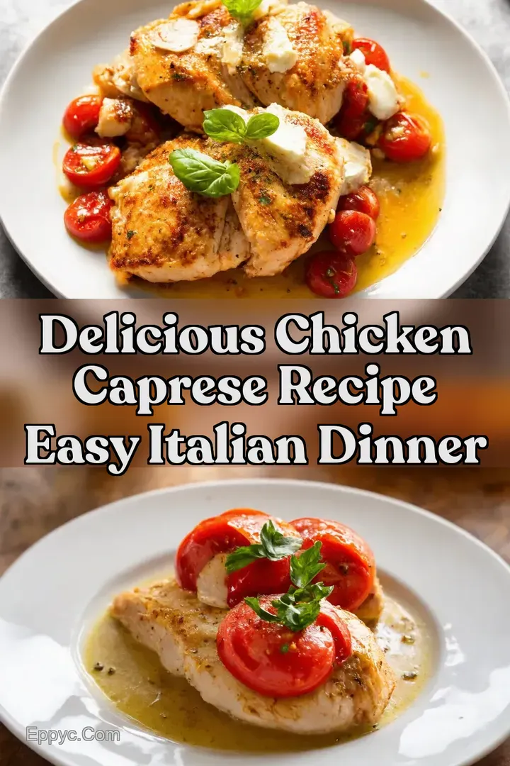 Delicious Chicken Caprese Recipe Easy Italian Dinner : PIN FOR LATER Delicious Chicken Caprese Recipe Easy Italian Dinner