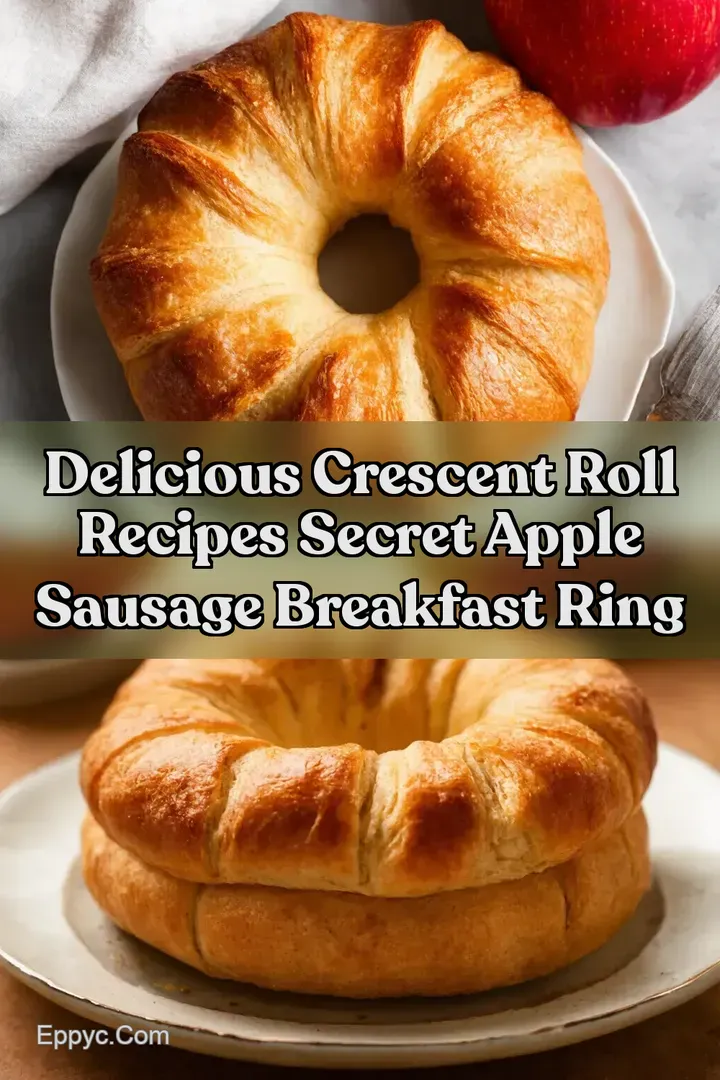 Delicious Crescent Roll Recipes Secret Apple Sausage Breakfast Ring : PIN FOR LATER Delicious Crescent Roll Recipes Secret Apple Sausage Breakfast Ring