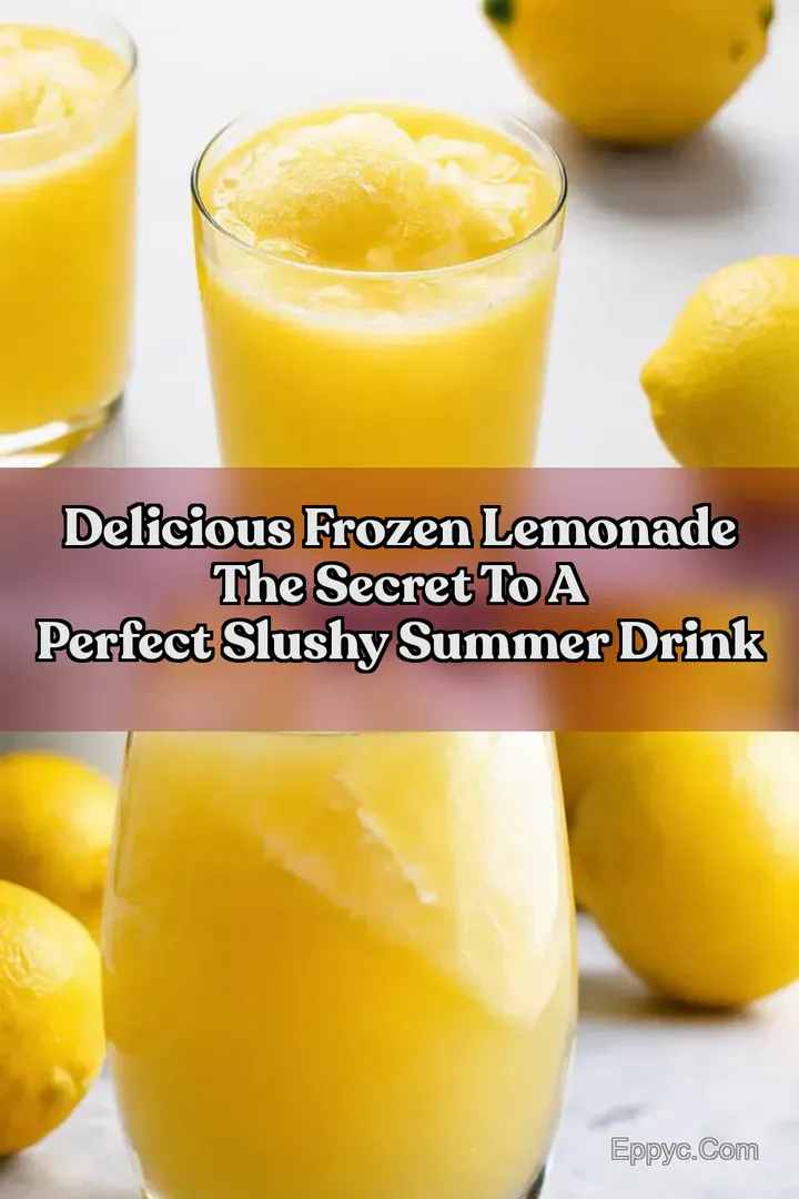 Delicious Frozen Lemonade The Secret to a Perfect Slushy Summer Drink : PIN FOR LATER Delicious Frozen Lemonade The Secret to a Perfect Slushy Summer Drink