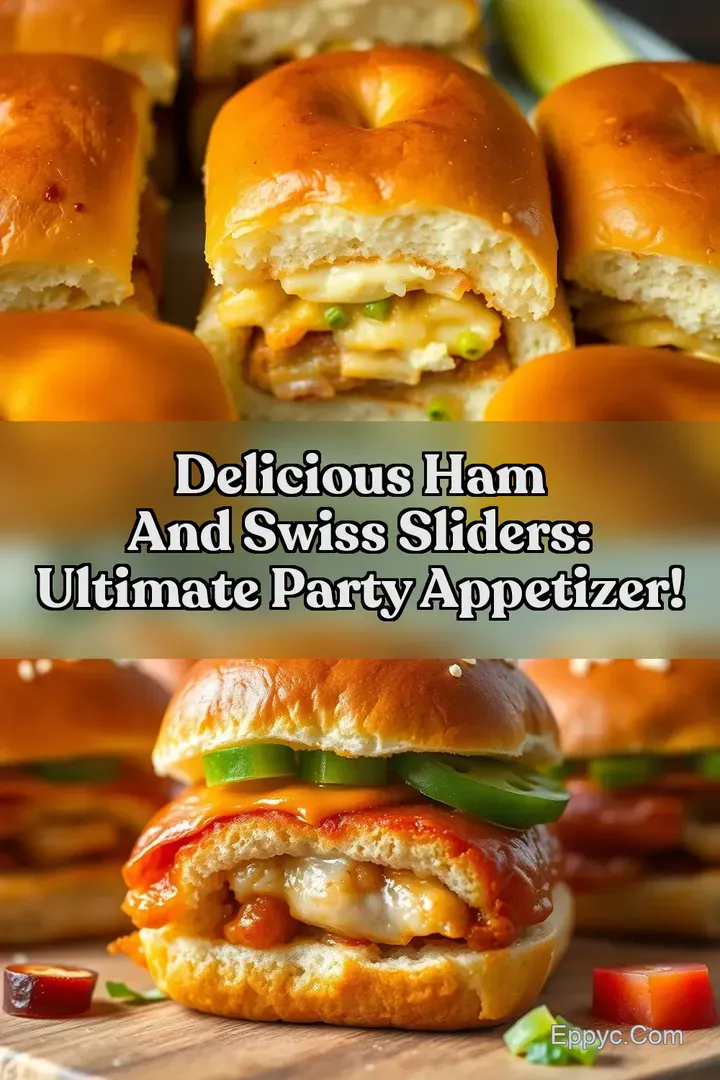 Delicious Ham and Swiss Sliders: Ultimate Party Appetizer! : PIN FOR LATER Delicious Ham and Swiss Sliders: Ultimate Party Appetizer!