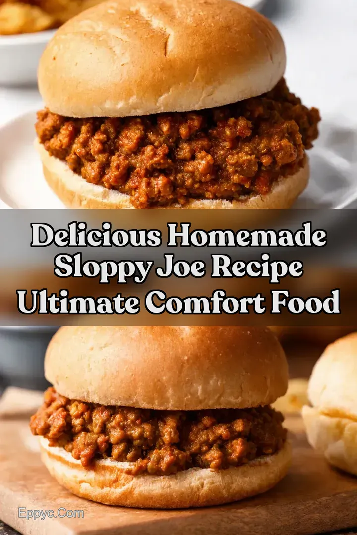 Delicious Homemade Sloppy Joe Recipe Ultimate Comfort Food