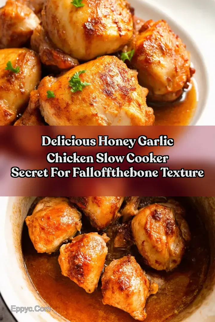 Delicious Honey Garlic Chicken Slow Cooker Secret for FallofftheBone Texture : PIN FOR LATER Delicious Honey Garlic Chicken Slow Cooker Secret for FallofftheBone Texture