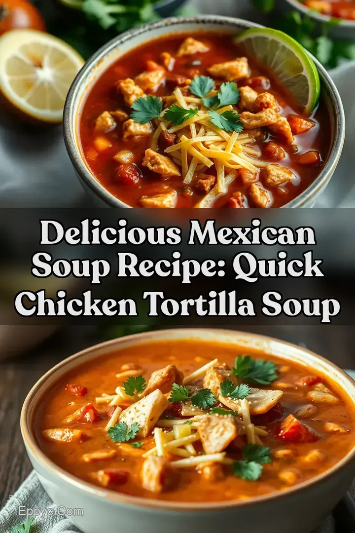 Delicious Mexican Soup Recipe: Quick Chicken Tortilla Soup