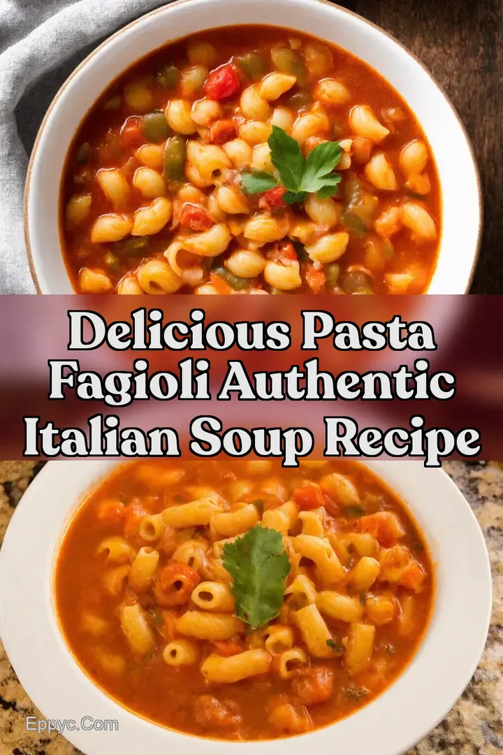 Delicious Pasta Fagioli Authentic Italian Soup Recipe : PIN FOR LATER Delicious Pasta Fagioli Authentic Italian Soup Recipe