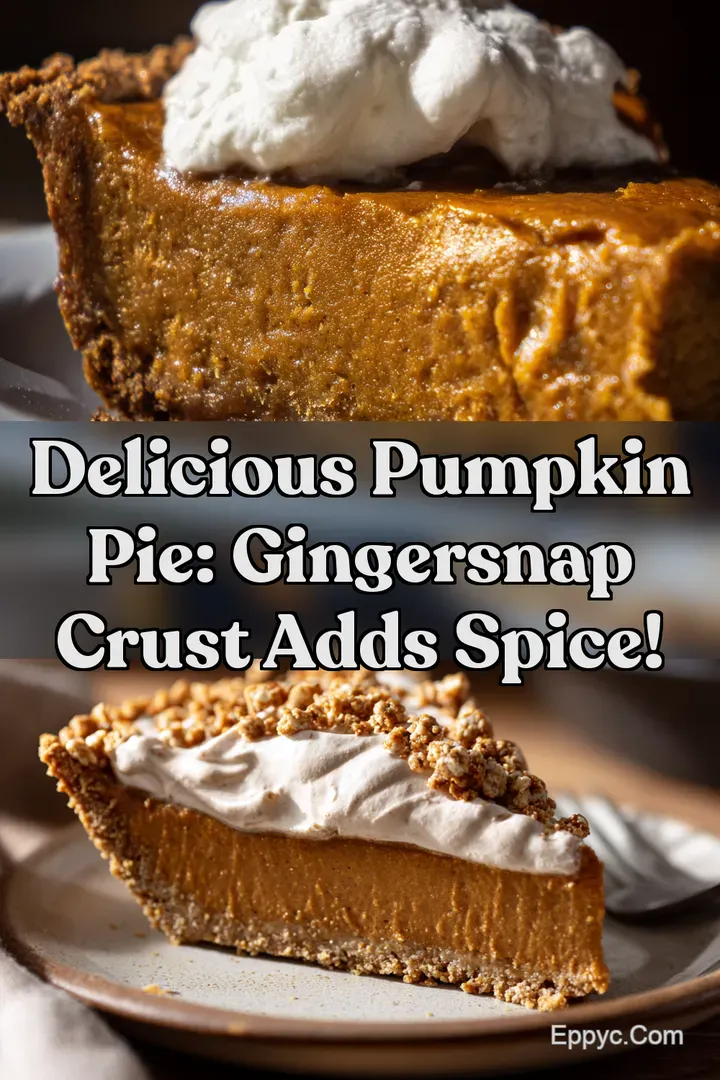 Delicious Pumpkin Pie: Gingersnap Crust Adds Spice! : PIN FOR LATER Delicious Pumpkin Pie: Gingersnap Crust Adds Spice!