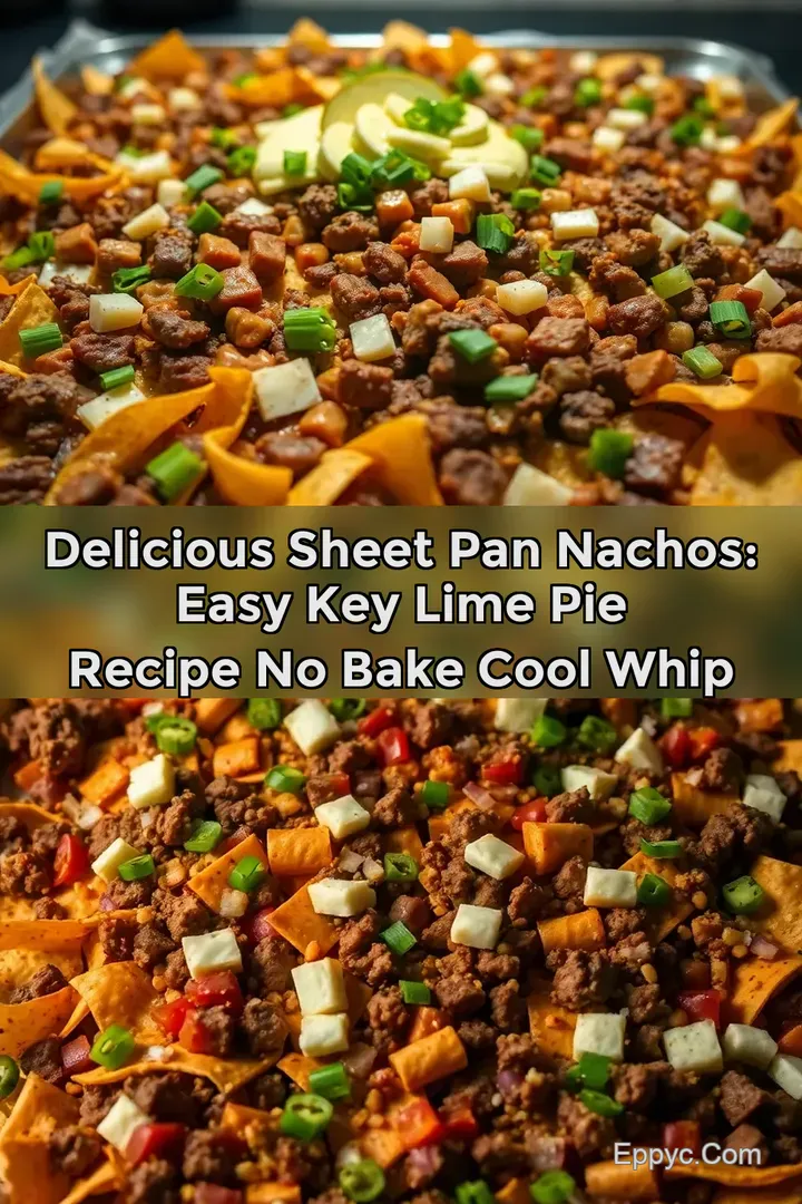 Delicious Sheet Pan Nachos: Easy Key Lime Pie Recipe No Bake Cool Whip