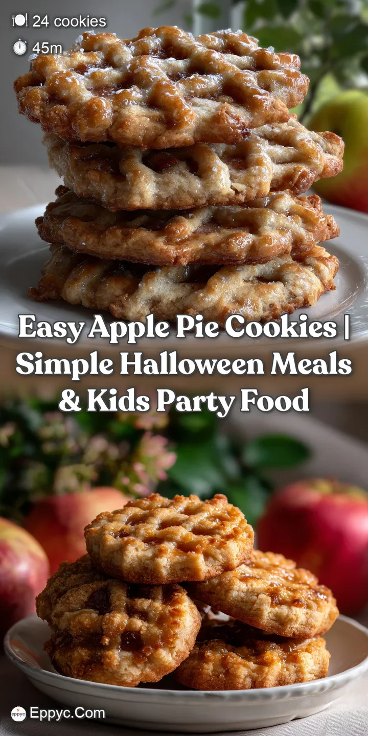 Golden-brown, flaky pastry cookies filled with glistening apple compote. A perfect handheld treat with a crispy, enticing ...
