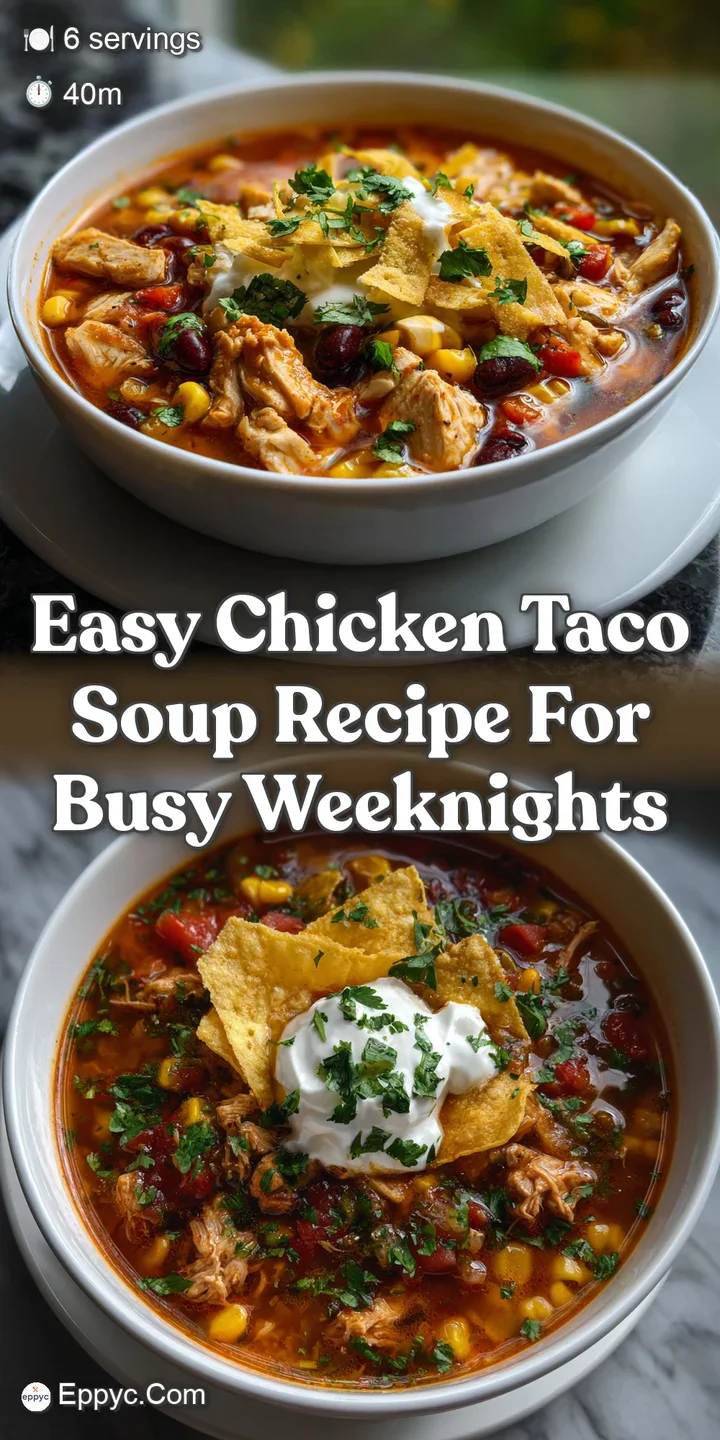 Easy Chicken Taco Soup Recipe for Busy Weeknights