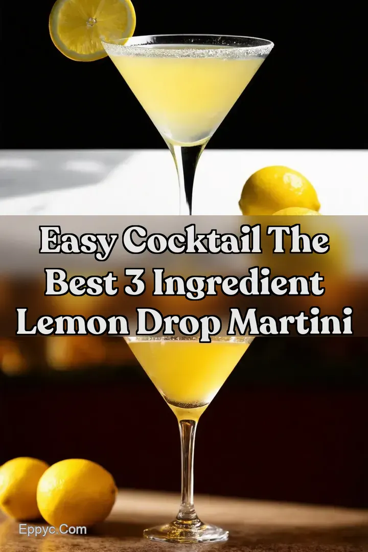 Easy Cocktail The Best 3 Ingredient Lemon Drop Martini