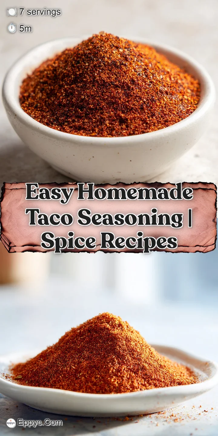 Up-close, aromatic taco seasoning blend with flecks of vibrant red chili, earthy brown cumin, and other colorful spices in...