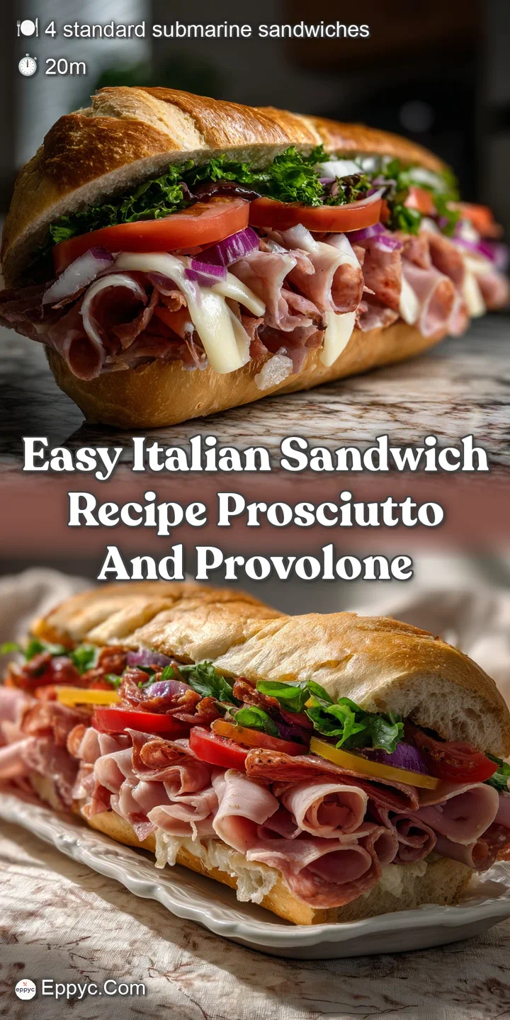Easy Italian Sandwich Recipe Prosciutto and Provolone