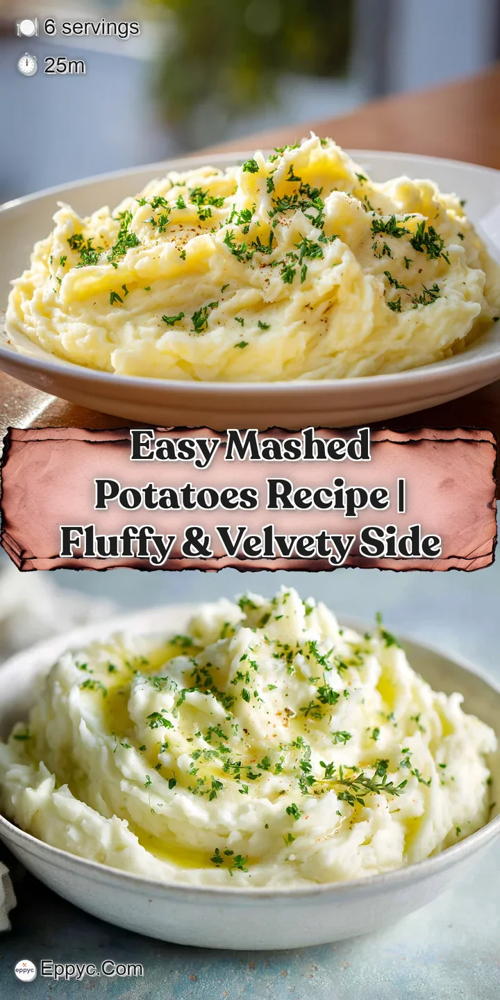 Close-up of velvety smooth mashed potatoes with a glistening melted butter well and vibrant green chives adding fresh color.