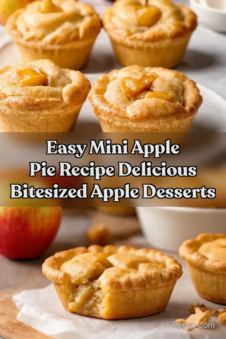 Easy Mini Apple Pie Recipe Delicious BiteSized Apple Desserts : PIN FOR LATER Easy Mini Apple Pie Recipe Delicious BiteSized Apple Desserts