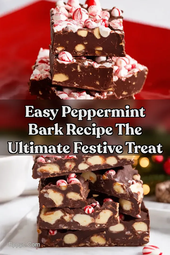 Easy Peppermint Bark Recipe The Ultimate Festive Treat : PIN FOR LATER Easy Peppermint Bark Recipe The Ultimate Festive Treat