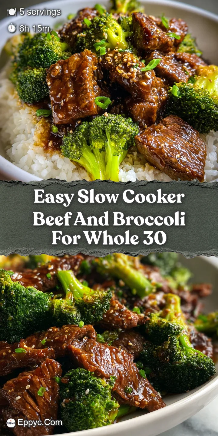 Close-up of glistening beef strips and vibrant green broccoli, swimming in a savory dark sauce, capturing the dish's delic...