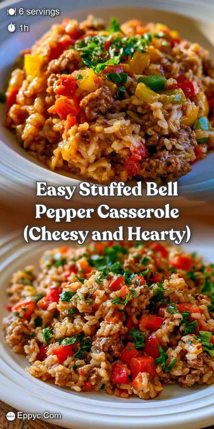Stuffed Bell Pepper Casserole with Beef - EPPYC