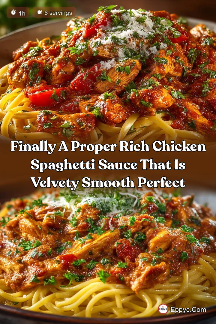 Finally A proper rich Chicken Spaghetti Sauce that is velvety smooth perfect