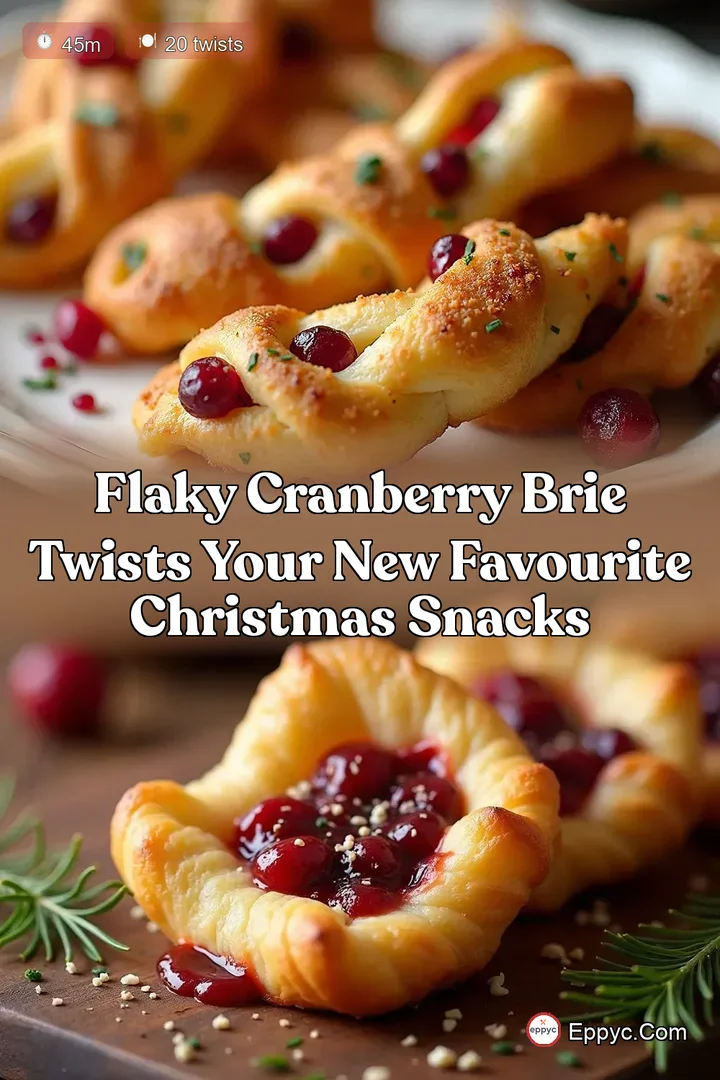 Flaky Cranberry Brie Twists Your New Favourite Christmas Snacks