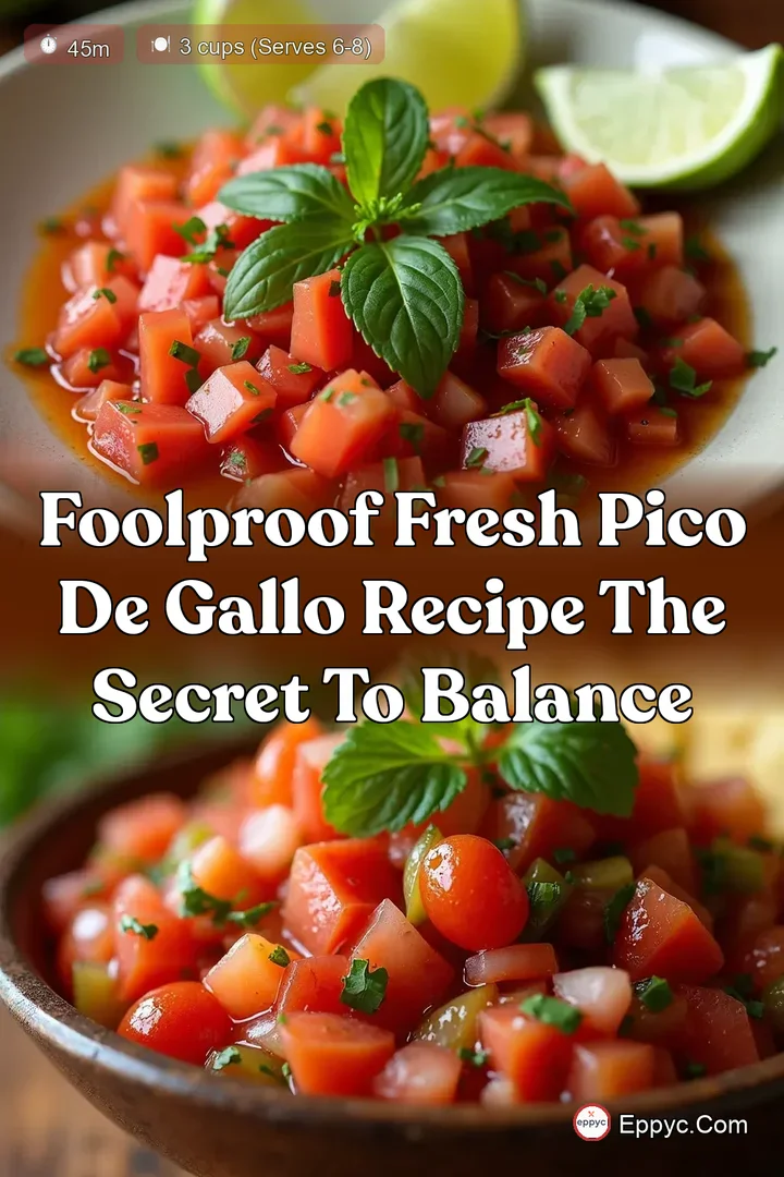 Foolproof Fresh Pico de Gallo Recipe The Secret to Balance