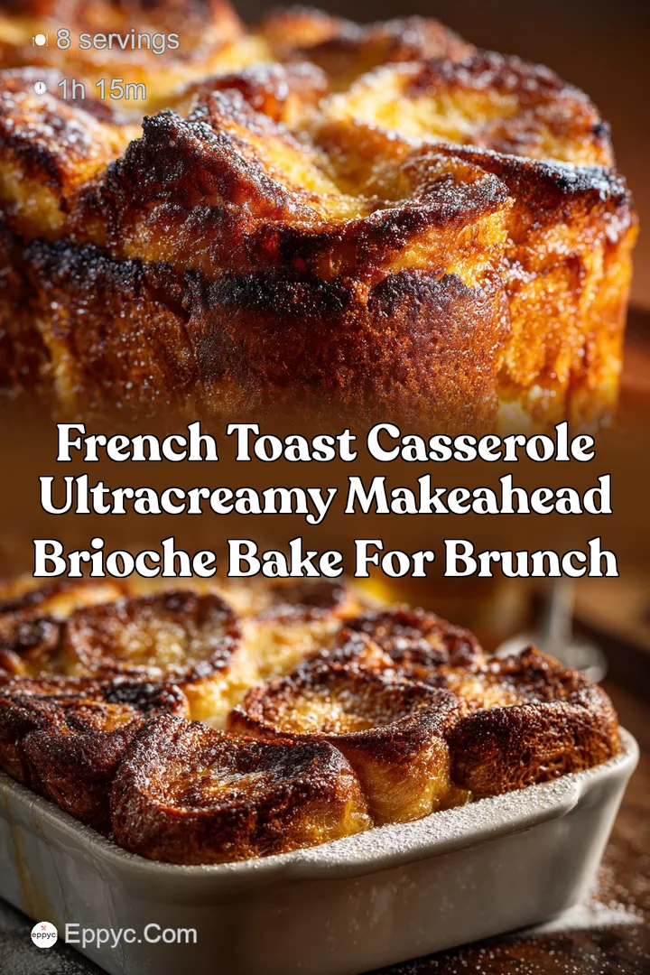 French Toast Casserole UltraCreamy MakeAhead Brioche Bake for Brunch