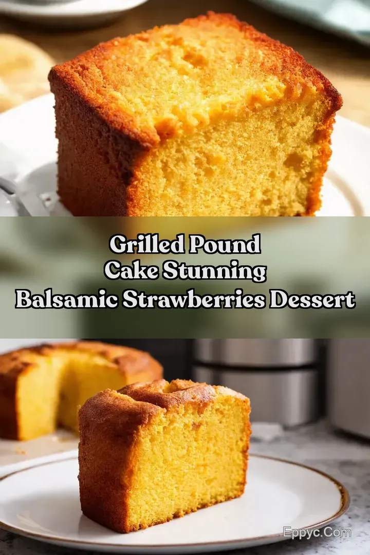 Grilled Pound Cake Stunning Balsamic Strawberries Dessert