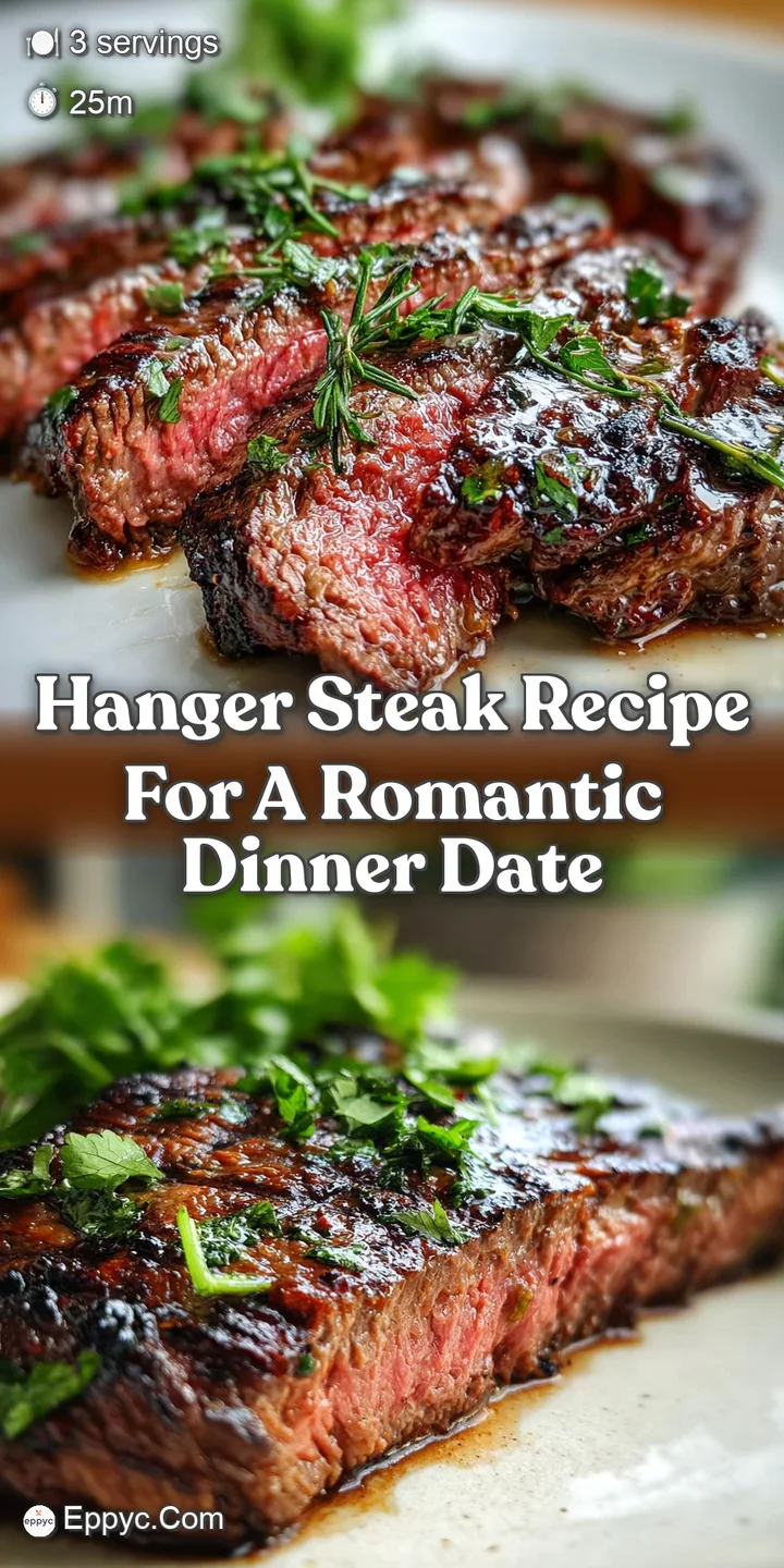 Close-up view of a perfectly grilled hanger steak, with a beautifully charred exterior and a rich, red interior. A feast f...