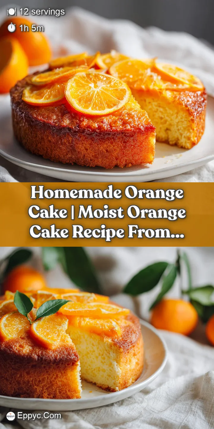 Close-up of a fluffy, moist orange cake slice showing its delicate texture with a hint of citrus zest.